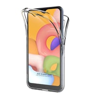 Samsung Galaxy A01 360 Kılıf Şeffaf Ön Arka Silikon 