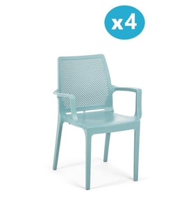 Omnipazar SY-2504 Plastik İcon Bahçe Koltuk Sandalye 4'lü Set