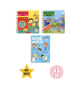 Hareketli Ev - Hareketli Şehir - Eğitici Hareketli Kitap Set
