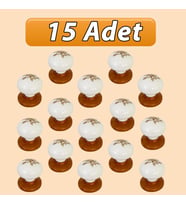 15 Adet Yasemin Kulp Beyaz Polimer Düğme Kulp Bakır Tablalı Mobilya Mutfak Dolabı Çekmece Kulbu Kulpları