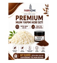 Premium Mum Yapım Hobi Seti - Soya Wax 250 gr - Tekli Toz Mum Boyası - Kahverengi BKFABSW2501KH