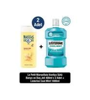 Listerine Coolmint 1000ml Ağız Bakım Suyu + LPM Vanilya Sütü 400 ML Duş Jeli x2