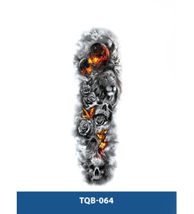 TQB-064 GEZEGEN VE ASLAN DESEN GEÇİCİ KOL DÖVMESİ-TATTO
