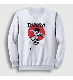 Presmono Unisex Beyaz Flag Futbol Anime Kaptan Captain Tsubasa Sweatshirt 320668tt