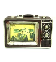 Dekoratif Metal Televizyon Bul Vintage Biblo Hediyelik