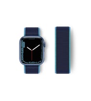 Mey İthalat® Watch 38Mm Hasırlı Cırtcırtlı Kordon - Mavi-Lacivert