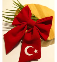 Monalisa Home Kırmızı Beyaz Kurdela Toka