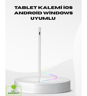 Type-C Şarjlı Dokunmatik Kalem – iPad, iPhone ve Android Uyumlu, Sessiz Çalışan