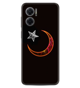 Xiaomi Redmi Note 11E Kılıf Resimli Desenli Silikon Platinium Series Ay Yıldız 1884
