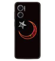 Xiaomi Redmi Note 11E Kılıf Resimli Desenli Silikon Platinium Series Ay Yıldız 1884