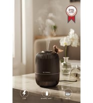 Hava Nemlendiricisi Buhar Makinesi Kuş Detaylı Ahşap Görünümlü 280 ML H17 Koyu Kahverengi (Kahverengi Koyu)