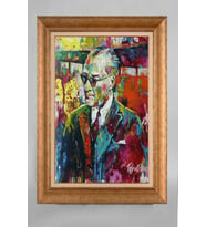 Altın Varaklı Çerçeveli Paspartulu Atatürk Tablo a143 (Gold)