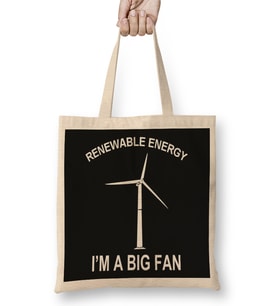 Renewable Energy I'M A Big Fan Bez Çanta Uzun Saplı