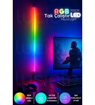 Şerit LED Mood Light Serisi  100 cm RGB Duvar LED Bar - Kumandalı Tak Çalıştır Atmosfer Işığı