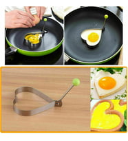 Metalik Kalp Şeklinde Metal Omlet Yumurta ve Krep Kalıpları