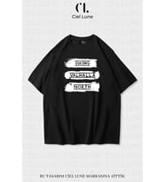 Unisex Kadın Erkek Vıkıng Valhala North Baskılı Özel Tasarım Oversize T-shirt (Siyah)