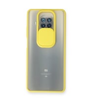 Xiaomi Mi 10t Lite Kılıf Palm Buzlu Kamera Sürgülü Silikon - Sarı