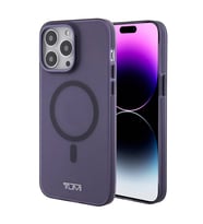 TUMI iPhone 15 Pro Max Kılıf TUMI Orjinal Lisanslı M-safe Şarj Özellikli Buzlu Mat Kapak (Mor)