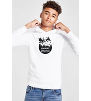 Merry Christmas Sleigh Beyaz Çocuk 3ip Kapşonlu Sweatshirt