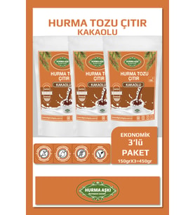 Hurma Aşkı Hurma Tozu Çıtır Kakaolu 150GrX3=450Gr