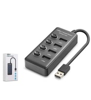 Hadron HDX7048 USB Hub 2.0 480Mbps 4x USB-A 4 Port Switch’li Çoklayıcı Siyah