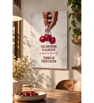 Dekoratif Cherry Metal Tablo – Modern Duvar Dekorasyonu