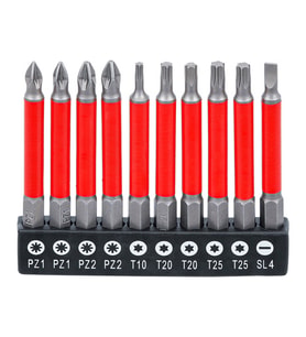 BGS Bits Uç Seti Mıknatıslı 70 Mm 10 Parça