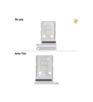 Samsung Galaxy A37 Sim İç Yuvası Çiftli ile Uyumlu Beyaz Çiftli sim yuvası ikili sim tepsisi çiftli sim aparatı dual sim çekmecesi