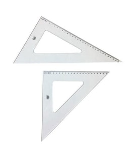 Hatas Teknik Okul Öğrenci Gönye Seti 32 cm 30-60-90 ve 45-45-90 