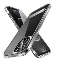 Apple iPhone 12 Pro Kılıf Standlı Şeffaf Silikon Kapak (Renksiz)