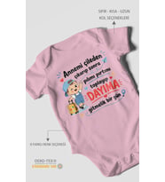 Anneye ve Dayıya Özel Kısa Kollu Bebek Body %100 Pamuk