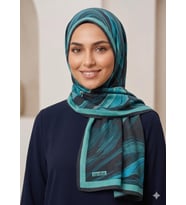 Cardion Pamuk İpek Şal - 70 X 180 - 06302 (Petrol)