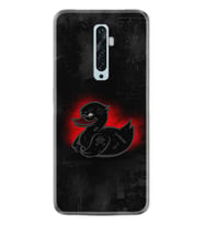 Oppo Reno 2Z Kılıf Silikon Desen Özel Seri Black Duck 1688