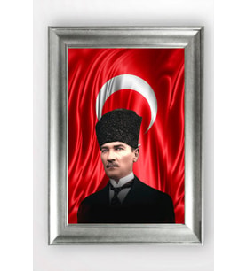 Gümüş Çerçeveli Atatürk Tablo cv1202