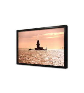 Gün Batımı Kız Kulesi Çerçeveli Mdf Tablo