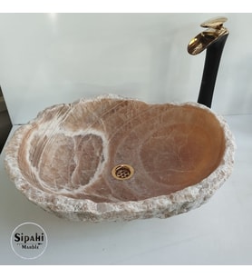 Bal Onyx Naturel Patlatma Elips Lavabo