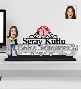 Kişiye Özel Nihayetinde Kolay Yetişmiyor  Fotoğrafçı Kadın Ahşap Biblo-1