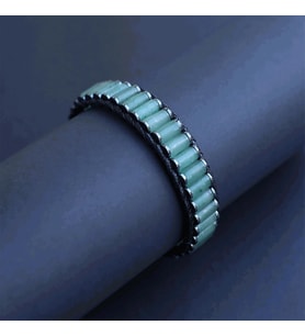 Clays Jewellery Doğal Taş Aventurin Bileklik, Hematit Taşı Silindir Bileklik, Erkek Bileklik, Kadın Bileklik