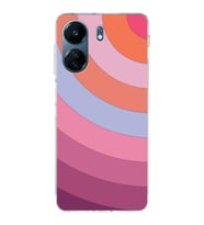 PrintiFy Xiaomi Redmi 13C Uyumlu Kamera Korumalı Renk Cümbüşü F Tasarımlı Şeffaf Silikon Kılıf