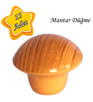 15 Adet Açık Kayın Mantar Düğme Kulp Mobilya Çekmece Dolap Kapak Kulbu Metal Kulp Aksesuarları Vidalı
