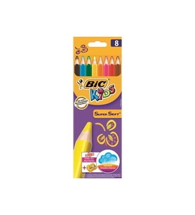 BİC KİDS SOFT KURU BOYA 8 RENK+KALEMTRAŞ (895921)