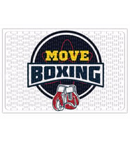 Move Boxing Logo Grande Cinza Puzzle 240 Parça Yapboz