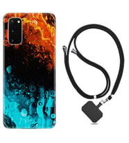 Samsung A02S A03S A10 A12 A13 A21S A22 Kılıf Boyun Askılı Silikon Orange Blue Color 1665