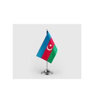 Azerbaycan Devleti Tekli Saten Masa Bayrağı Seti