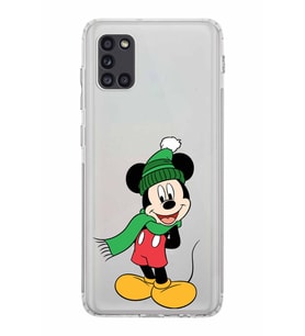 Samsung Galaxy A31  Kamera Korumalı  Kapak Mickey Mouse Tasarımlı  Şeffaf Kılıf