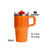 Stanley The Quencher ProTour Flip Straw  Pipetli Termos 0,60 LT Pipetli Matara (Turuncu)