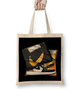 Air Jordan 1 Sneakers Number One İn The World Basketball Bez Çanta Uzun Saplı
