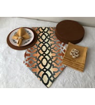 DEGRADE OTTOMAN DESEN SOFRA SETİ (Krem)