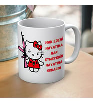 Hello Kitty Tasarımlı Kupa Bardak