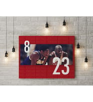 Michael Jordan Kobe Bryant Kanvas Tablo 40x55cm NBA Poster